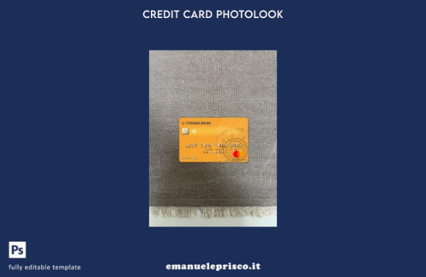 modello frontale photolook mastercard banca Albania Tirana stile verificato
